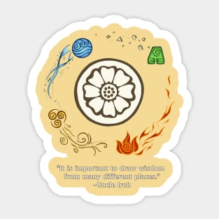 The Four Elements in Harmony Sticker